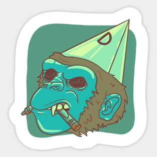 Dunce Ape Sticker